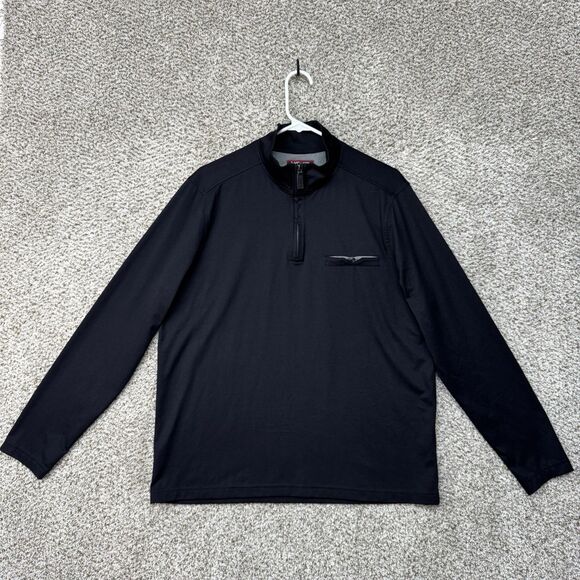 Johnston & Murphy Other - Johnston &‎ Murphy XC4 Pullover Medium Black Performance 1/4 Zip Extreme Comfort